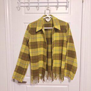 Seidensticker Wool Blend Checkered Lime blazer great for the holiday season
